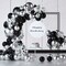 Black and Silver Balloon Garland Arch Kit with Latex Confetti Balloons Silver Explosion Star Balloons for New Year Eve Party Decor Graduation Birthday Wedding Anniversary Party Supplies
